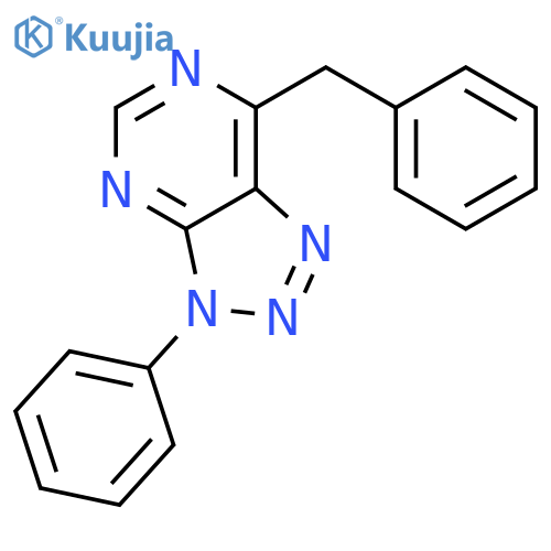 3H-1,2,3-Triazolo[4,5-d]pyrimidine, 3-phenyl-7-(phenylmethyl)- structure