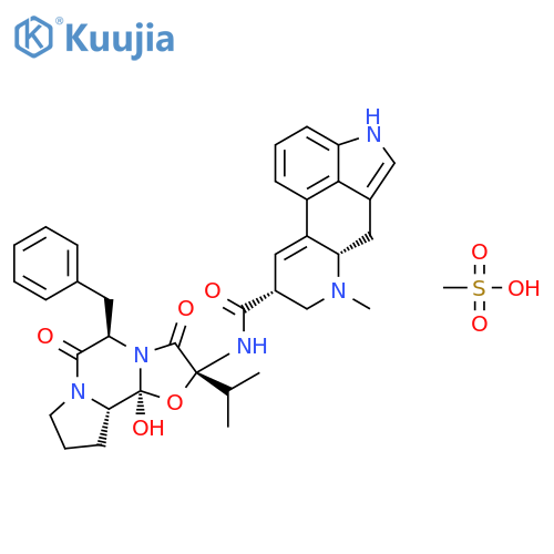(5alpha,5'beta)-5'-benzyl-12'-hydroxy-2'-(1-methylethyl)-3',6',18-trioxoergotaman methanesulfonate (salt) structure