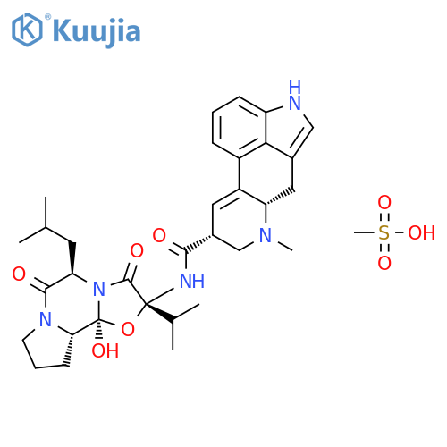 (5alpha,5'beta)-12'-hydroxy-2'-(1-methylethyl)-5'-(2-methylpropyl)-3',6',18-trioxoergotaman methanesulfonate (salt) structure