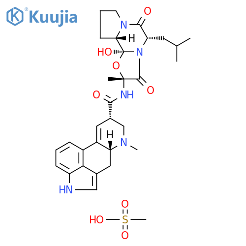 (5alpha,5'alpha)-12'-hydroxy-2'-methyl-5'-(2-methylpropyl)-3',6',18-trioxoergotaman methanesulfonate (1:1) structure