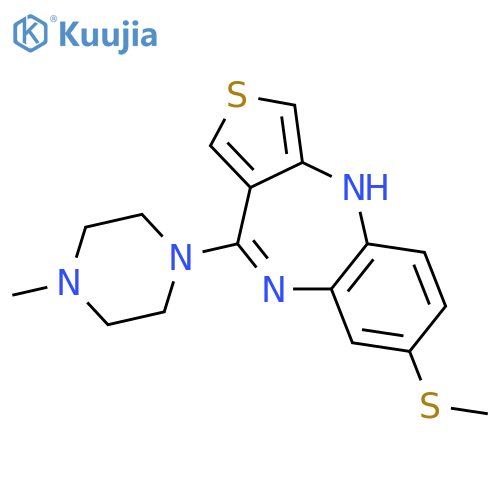 10-(4-methylpiperazin-1-yl)-7-(methylsulfanyl)-4H-thieno[3,4-b][1,5]benzodiazepine structure