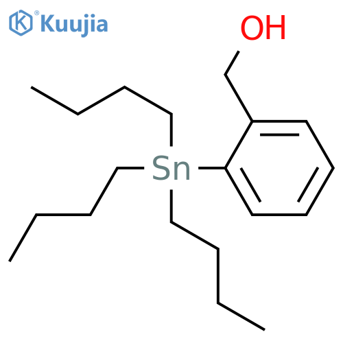 Benzenemethanol, 2-(tributylstannyl)- structure