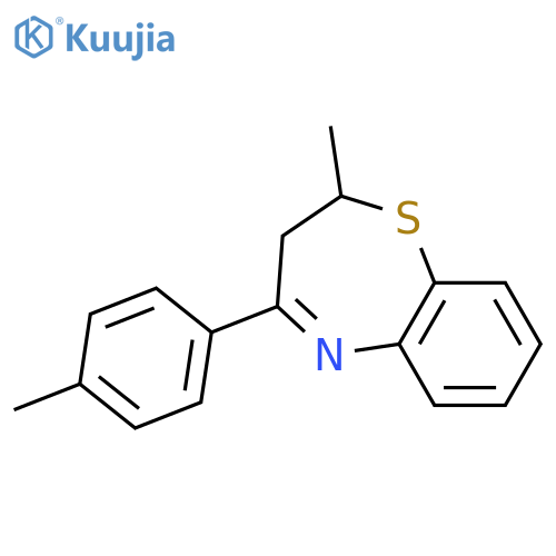 1,5-Benzothiazepine, 2,3-dihydro-2-methyl-4-(4-methylphenyl)- structure