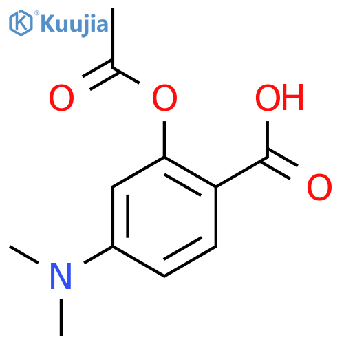 Benzoic acid,2-(acetyloxy)-4-(dimethylamino)- structure