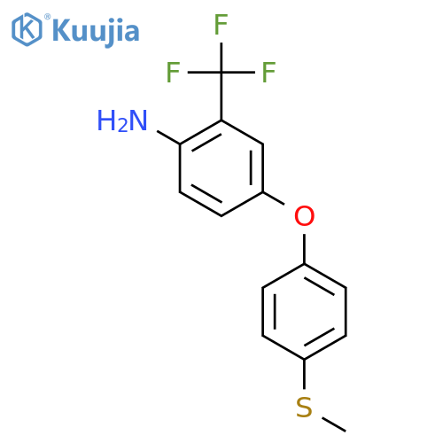 4-(4-Methylsulfanylphenoxy)-2-trifluoromethylphenylamine structure