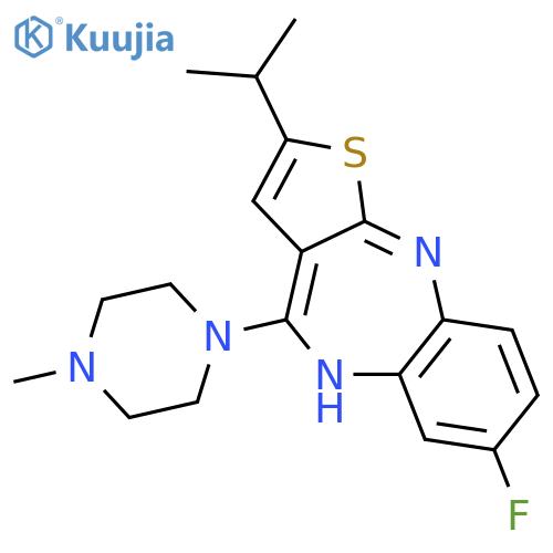 10H-Thieno[2,3-b][1,5]benzodiazepine,7-fluoro-2-(1-methylethyl)-4-(4-methyl-1-piperazinyl)- structure