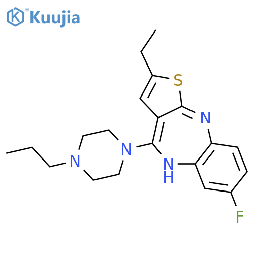 2-ethyl-7-fluoro-4-(4-propylpiperazin-1-yl)-5H-thieno[2,3-b][1,5]benzodiazepine structure