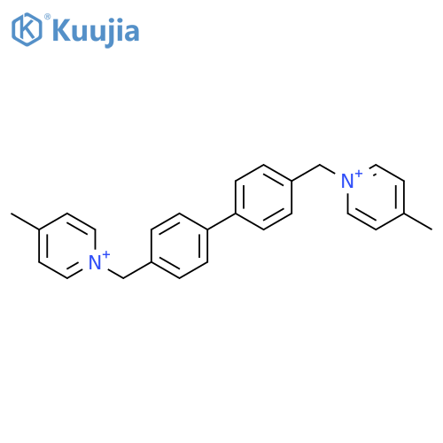 Pyridinium, 1,1'-[[1,1'-biphenyl]-4,4'-diylbis(methylene)]bis[4-methyl- structure