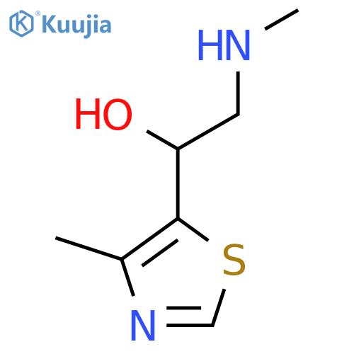 1-(4-Methyl-1,3-thiazol-5-yl)-2-(methylamino)ethan-1-ol structure