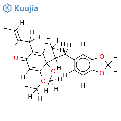 (8R,3'R)-Delta8'-3,4-methylenedioxy-3'4'-dimethoxy-3',6'-dihydro-6'-oxo-8,3'-neolignan structure