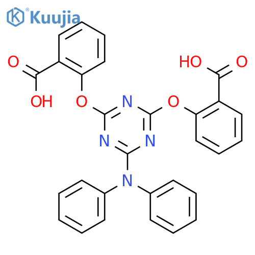 Benzoic acid,2,2'-[[6-(diphenylamino)-1,3,5-triazine-2,4-diyl]bis(oxy)]bis- structure