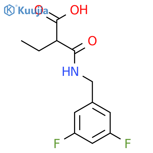 Butanoic acid, 2-[[[(3,5-difluorophenyl)methyl]amino]carbonyl]- structure
