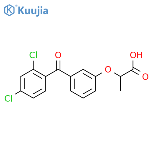 2-{3-[(2,4-dichlorophenyl)carbonyl]phenoxy}propanoic acid structure