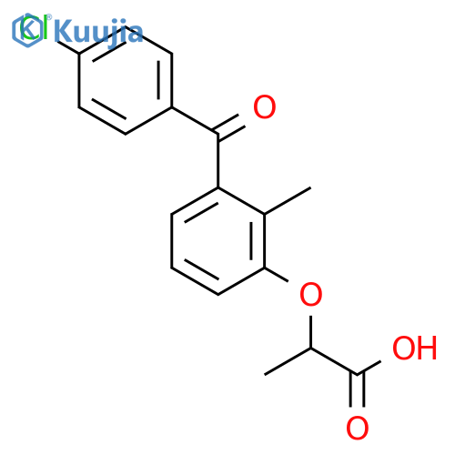 Propanoic acid,2-[3-(4-chlorobenzoyl)-2-methylphenoxy]- structure