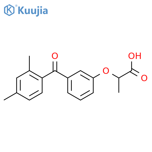 2-{3-[(2,4-dimethylphenyl)carbonyl]phenoxy}propanoic acid structure