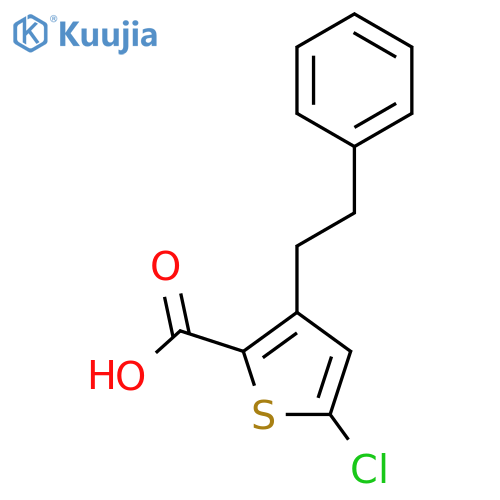 5-Chloro-3-phenethylthiophene-2-carboxylic acid structure
