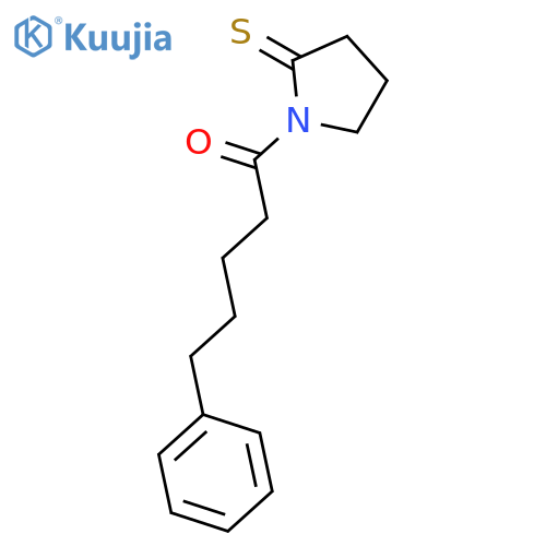 2-Pyrrolidinethione, 1-(1-oxo-5-phenylpentyl)- structure