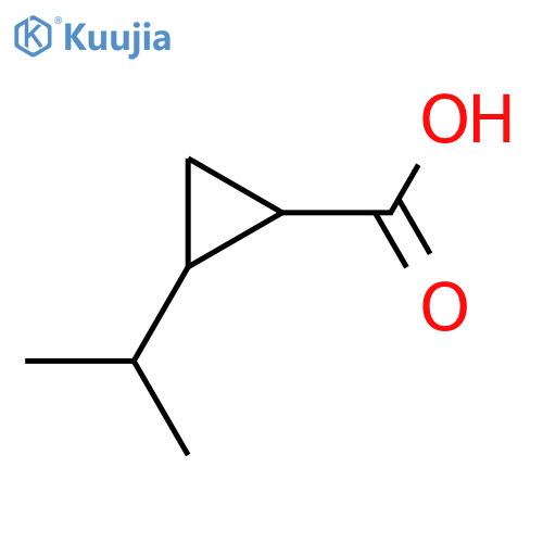 2-(propan-2-yl)cyclopropane-1-carboxylic acid structure