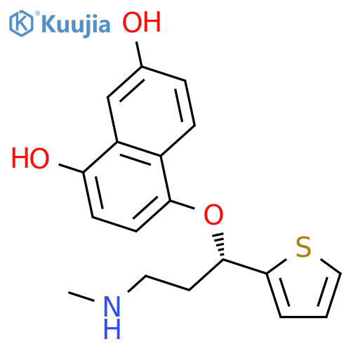 1,7-NAPHTHALENEDIOL, 4-[(1S)-3-(METHYLAMINO)-1-(2-THIENYL)PROPOXY]- structure