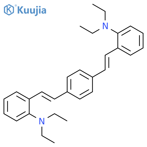 Benzenamine, 2,2'-(1,4-phenylenedi-2,1-ethenediyl)bis[N,N-diethyl- structure