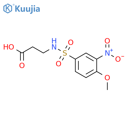 3-{[(4-methoxy-3-nitrophenyl)sulfonyl]amino}propanoic acid structure