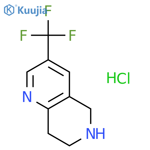 3-(Trifluoromethyl)-5,6,7,8-tetrahydro-1,6-naphthyridine hydrochloride structure