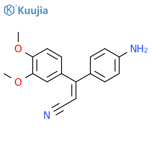 2-Propenenitrile, 3-(4-aminophenyl)-3-(3,4-dimethoxyphenyl)-, (2Z)- structure
