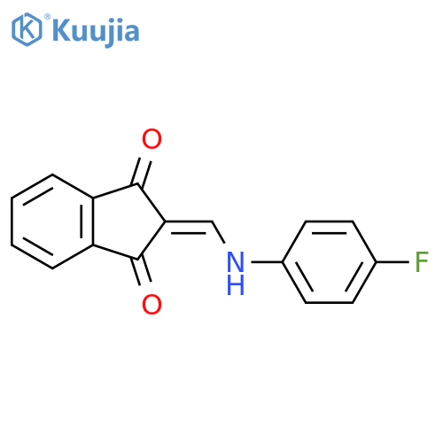 2-{[(4-fluorophenyl)amino]methylidene}-2,3-dihydro-1H-indene-1,3-dione structure
