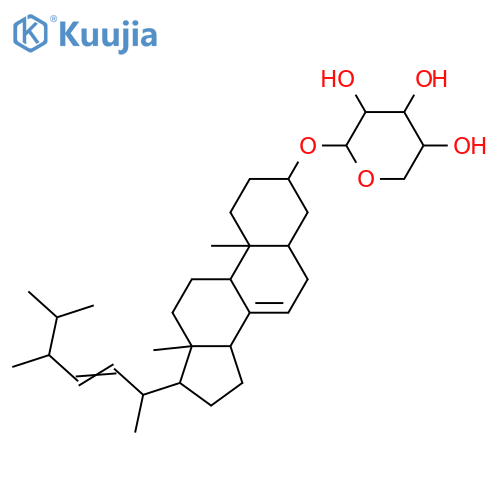 Ergosta-7,22-dien-3-ol; (3β,5α,22E,24R)-form, 3-O-β-D-Xylopyranoside structure