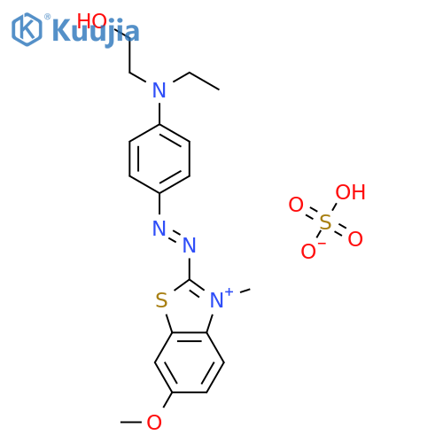 2-((4-(Ethyl(2-hydroxyethyl)amino)phenyl)azo)-6-methoxy-3-methylbenzothiazolium hydrogen sulphate structure