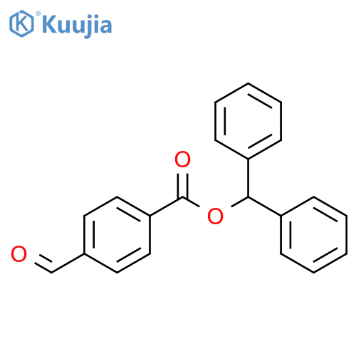 Benzoic acid, 4-formyl-, diphenylmethyl ester structure