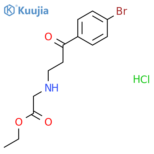 Glycine, N-[3-(4-bromophenyl)-3-oxopropyl]-, ethyl ester, hydrochloride (9CI) structure
