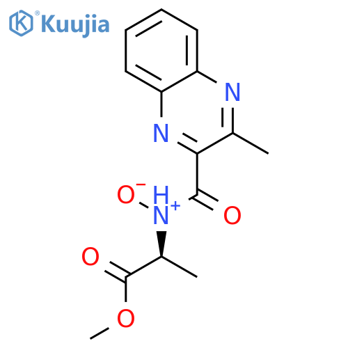 L-ALANINE, N-[(3-METHYL-2-QUINOXALINYL)CARBONYL]-, METHYL ESTER, N-OXIDE structure