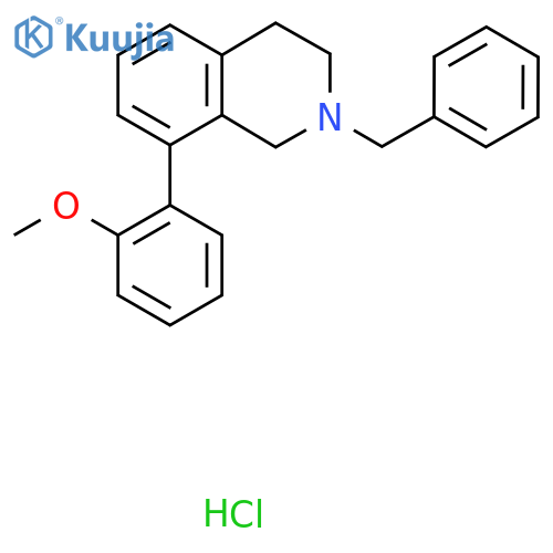 Isoquinoline, 1,2,3,4-tetrahydro-8-(2-methoxyphenyl)-2-(phenylmethyl)-, hydrochloride structure