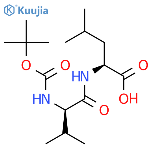 L-Leucine, N-[(1,1-dimethylethoxy)carbonyl]-D-valyl- structure