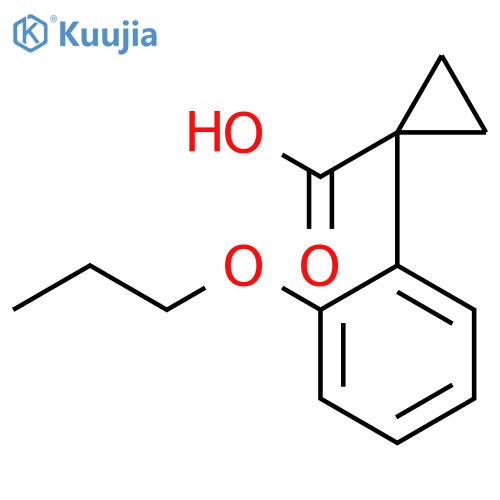Cyclopropanecarboxylic acid, 1-(2-propoxyphenyl)- structure