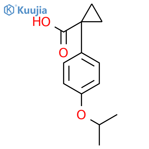 1-4-(propan-2-yloxy)phenylcyclopropane-1-carboxylic acid structure