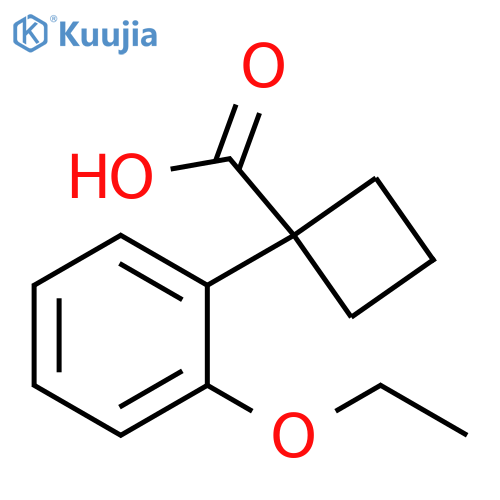 1-(2-ethoxyphenyl)cyclobutane-1-carboxylic acid structure