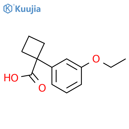 Cyclobutanecarboxylic acid, 1-(3-ethoxyphenyl)- structure