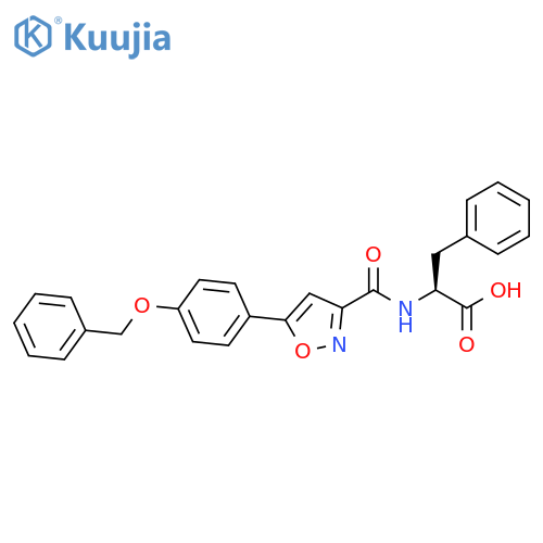 L-Phenylalanine, N-[[5-[4-(phenylmethoxy)phenyl]-3-isoxazolyl]carbonyl]- structure