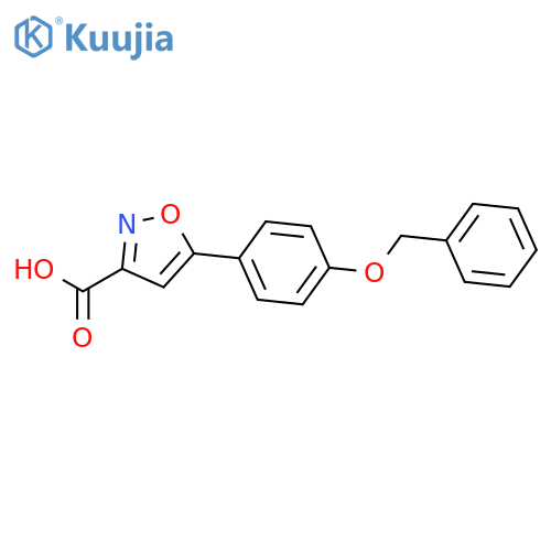 3-Isoxazolecarboxylic acid, 5-[4-(phenylmethoxy)phenyl]- structure