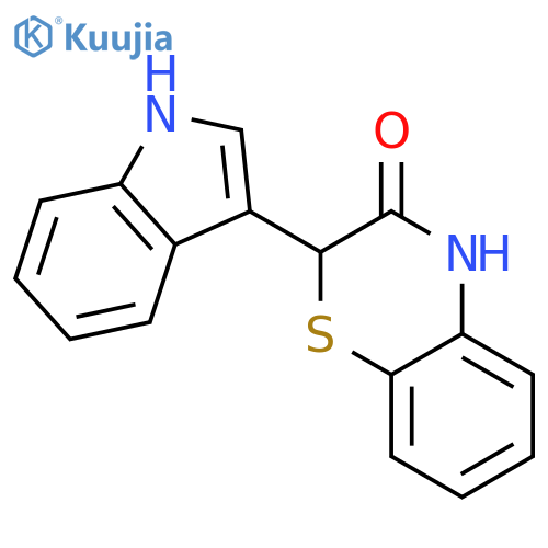 2H-1,4-Benzothiazin-3(4H)-one, 2-(1H-indol-3-yl)- structure