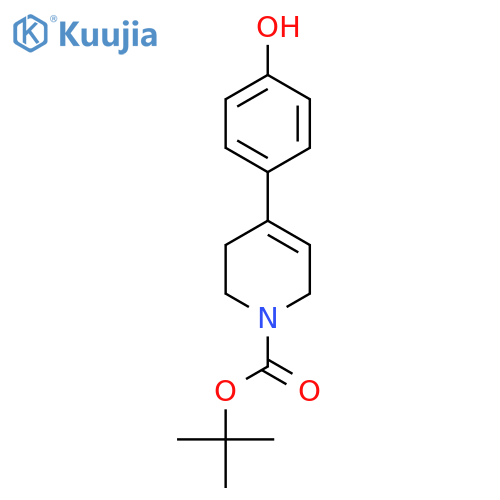 Tert-butyl 4-(4-hydroxyphenyl)-1,2,3,6-tetrahydropyridine-1-carboxylate structure