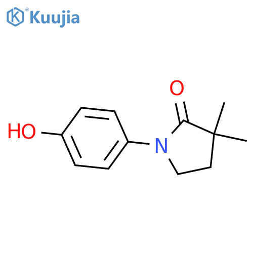 2-PYRROLIDINONE, 1-(4-HYDROXYPHENYL)-3,3-DIMETHYL- structure