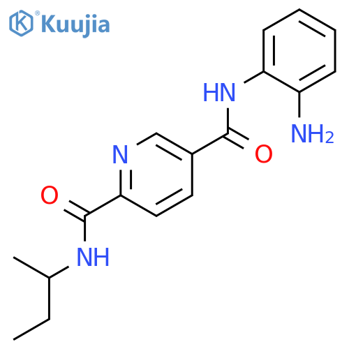 2,5-PYRIDINEDICARBOXAMIDE, N5-(2-AMINOPHENYL)-N2-(1-METHYLPROPYL)- structure