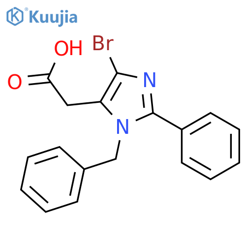 1H-Imidazole-5-acetic acid, 4-bromo-2-phenyl-1-(phenylmethyl)- structure
