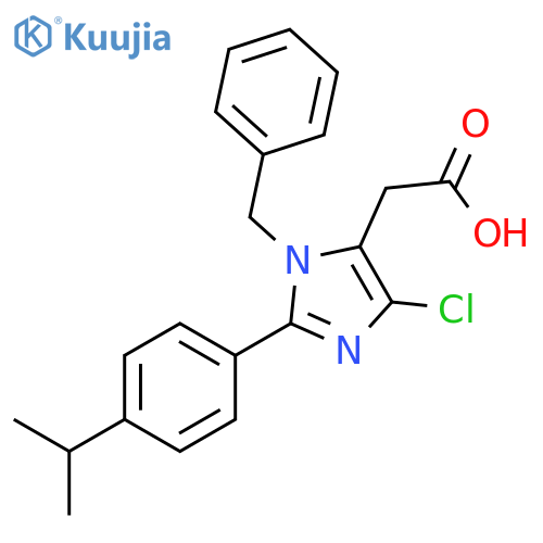 1H-Imidazole-5-acetic acid,4-chloro-2-[4-(1-methylethyl)phenyl]-1-(phenylmethyl)- structure
