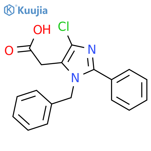 1H-Imidazole-5-aceticacid, 4-chloro-2-phenyl-1-(phenylmethyl)- structure