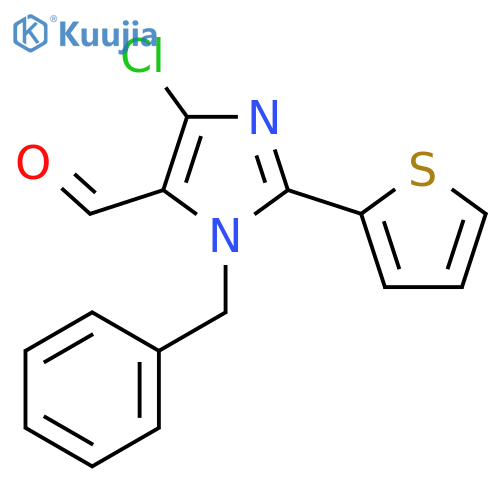 1H-Imidazole-5-carboxaldehyde,4-chloro-1-(phenylmethyl)-2-(2-thienyl)- structure