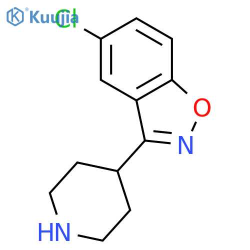 1,2-Benzisoxazole, 5-chloro-3-(4-piperidinyl)- structure